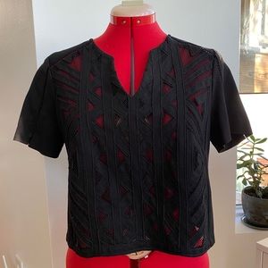 Nanette Lepore Black Crop Top